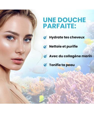  bleu & marine Bretania Triple Action Collagen Shower Gel: Cleanses face body and hair. Firming and anti-aging effect. Suitable for atopic sensitive and dry skin - 250 ml - Buy Online on GoSupps.com