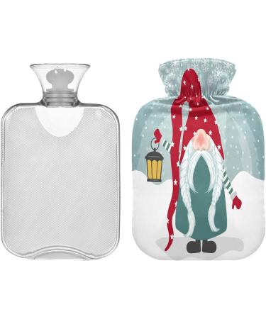 Christmas Gnome Hot Water Bottle with Fleece Cover - 2L Thermal Bag for Hot & Cold Compresses | Perfect Holiday Gift - Buy Online on GoSupps.com