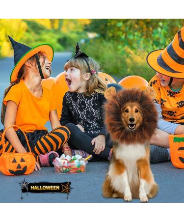 Adjustable Lion Mane Costume for Dogs with Ears - Dark Brown - Buy Online on GoSupps.com