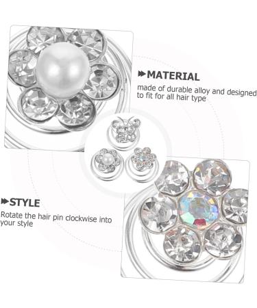 Beaupretty 36 1 Rhinestone Hair Clips Flower Hair Accessories Pink Decor Bridal Hair Bedazzler Hair Jewelry for Women Braids Wedding Hair Accessories Spiral Hair Clips Pins Rhinestones Miss - Buy Online on GoSupps.com