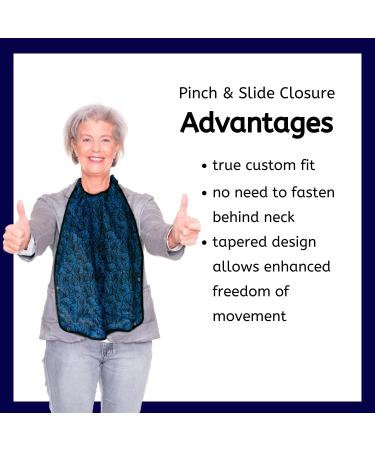 Adjustable Adult Bibs with Pinch & Slide Closure - No Snaps Needed | Fitzgerald - Buy Online on GoSupps.com