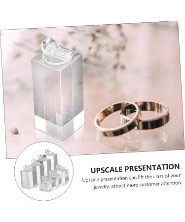 Zerodeko 1 Set 7pcs Ring Display Stand Show Rack Finger Ring Display Base Ring Storage Tower Jewelry Rings Clear Display Stand Jewelry Riser Stands Ring Holder Acrylic Accessories - Buy Online on GoSupps.com