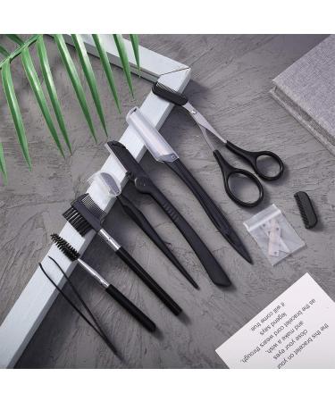SmilCloud 11PC Eyebrow Set - Razor Scissors Tweezers & Brush for Men & Women | Perfect Grooming Kit for Flawless Brows - Buy Online on GoSupps.com