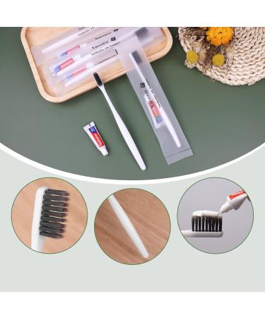 30 Disposable Toothbrushes with Toothpaste - Individually Packed for Hotels Charities Nursing Homes & Homeless Care - Buy Online on GoSupps.com