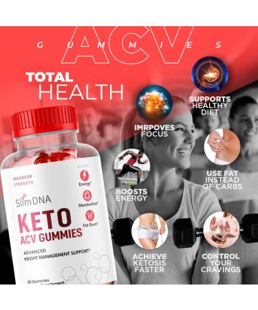 Slim DNA Keto Gummies with Apple Cider Vinegar - 30 Days Supply - 60 Count - Buy Online on GoSupps.com