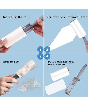 OMTOFO 18 Rolls Lint Rollers - Extra Sticky for Pet Hair & Clothing | 1080 Sheets Dust Protection Sleeves Included - Buy Online on GoSupps.com