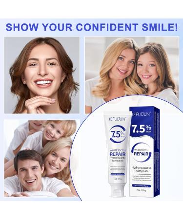 Nano Hydroxyapatite Toothpaste for Enamel Repair & Sensitivity Relief - 7.5% Fluoride-Free Formula Reverses Early Cavities Strengthens Teeth Fresh Mint Flavor - 2 Pack - Buy Online on GoSupps.com