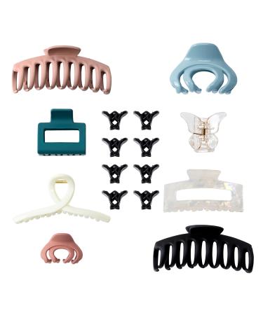 Hair Claw Clips for Women Girls 16 PCS Matte Cute Claw Clip Large Medium Small Mini for Long Thick and Thin Hair