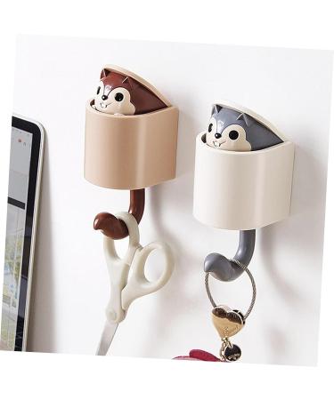 Alipis Coat Rack - Strong Sticky Wall Hook Squirrel Design - Size 1 Brown | International Shipping Available - Buy Online on GoSupps.com