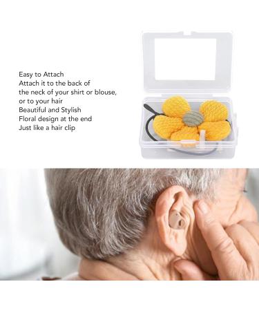 Buy Cute Yellow Flower Hearing Aid Clip - Portable Security Rope Holder for Seniors & Kids | Easy-to-Use Hearing Amplifier Accessory - Buy Online on GoSupps.com