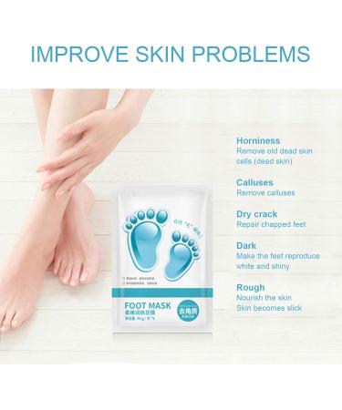 Nursing Peeling Foot Mask - Exfoliating Callus & Dead Skin Care - Moisturizing Foot Mask 40g x 5 Pairs for Soft Smooth Feet - International Shipping Available - Buy Online on GoSupps.com