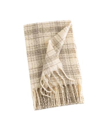 Hanxiulin women's scarf women knitting scarf with wool black with buttons scarves for every season large cashmere scarf warm scarf unit size white