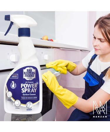 Multi-Pack Stain Remover Power Spray - Multi-Surface Cleaner Includes Original Bar Keepers Friend Universal Stain Remover Spray Cleaning Pad Microfibre Cloth - Removes Grease Grime Limescale (3PK) - Buy Online on GoSupps.com