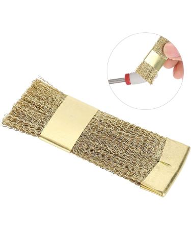 Drill Bits Cleaning Brush Nail Art Wire Nail Art Bits Cleaning Brush Golden Color Copper Wire Drill Cleaner Brush Manicure Accessories - Buy Online on GoSupps.com