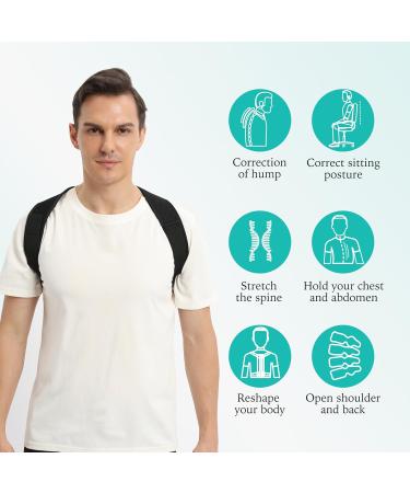 Posture Corrector - Adjustable Back & Shoulder Brace for Pain Relief | Improve Posture & Muscle Memory - Buy Online on GoSupps.com