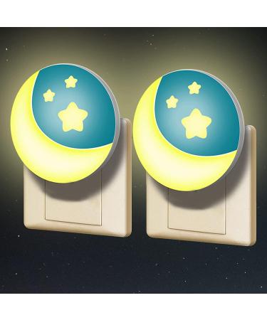 Annmore Night Light Socket for Children - Twilight Sensor Orientation Lights for Newborns | 2-Piece Baby Slumber & Breastfeeding Essentials in Moon Yellow - Buy Online on GoSupps.com