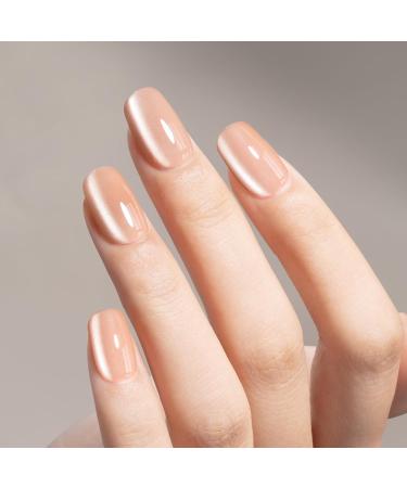 MAYCHAO 15ML Cat Eye Gel Nail Polish 1Pc Glassy Nude Cat Eye Nail Polish with Magnet Soak off Holographic Magnetic Gel Polish for Nail Art Manicure Salon DIY at Home 0.5 OZ - Buy Online on GoSupps.com