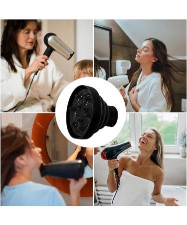 Ysvnlmjy Hair Dryer Hood Heat Resistant Foldable Silicone Hair Dryer Vent Hood | Soft Blow Dryer Accessory Multifunctional Hair Styling Supplies for Girls black - Buy Online on GoSupps.com