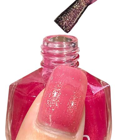 Pink Nail Polish Nail Varnish Shimmer Glitter Quick Dry Breathable French Manicure Natural Elegant Pearl Bright Pink Hot Pink Non-toxic No UV Needed Nail Polish for Woman Home DIY Nail Art Gift - Buy Online on GoSupps.com