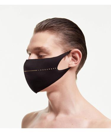 LOOKA Protective Fashion Air Mask - Washable Reusable Comfortable | Suit Line Logo Gold (Small) - International Shipping Available - Buy Online on GoSupps.com