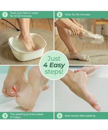 Plantifique Peach Foot Peel Mask - Exfoliating, Repairing & Softening - 1 Pack for Baby Soft Feet - Buy Online on GoSupps.com