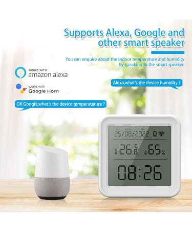 DIFCUL WIFI Thermometer Hygrometer - Mini LCD Digital Indoor Thermometer with Alexa & Google Support | Accurate Temperature & Humidity Monitor - Buy Online on GoSupps.com