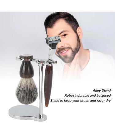 Vintage Shaving Set - Animal Hair Imitation Brush Practical Storage Easy Wet Shave Care for Home - Buy Online on GoSupps.com