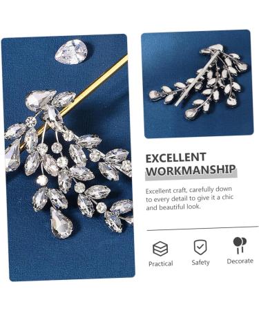 Beaupretty Hair Styling Accessories rhinestone hair clip bobby leaf hairpin sparkly hairgrip hairpin rhinestone hair barrette rhinestone bobby bride tool diamond zinc Diamonds Hair Clip - Buy Online on GoSupps.com