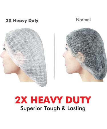 2X Heavy Duty Hair Nets - 100 Pack Disposable Bouffant Caps for Women - Ideal for Food Service & Cooking - Buy Online on GoSupps.com