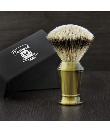 Haryali London Hand mounted imitating horn handpiece (silver lace roof hair shaving brush) Sophisten Collection & Design by Haryali London