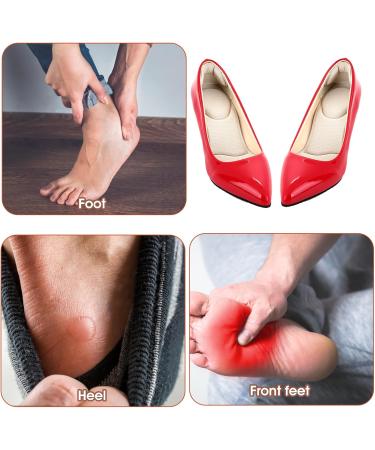 WLLHYF 2 Pairs Heel Insoles - Breathable High Heel Inserts for Arch Pain & Loose Shoes | Comfortable Shoe Pads & Heel Protectors - Buy Online on GoSupps.com