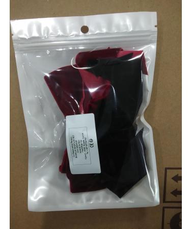 Bowknot Hair Clips - Red & Black Loop Clips | Large 14cm Clips with Satin Tape for Women & Girls - 2 Pieces - Buy Online on GoSupps.com