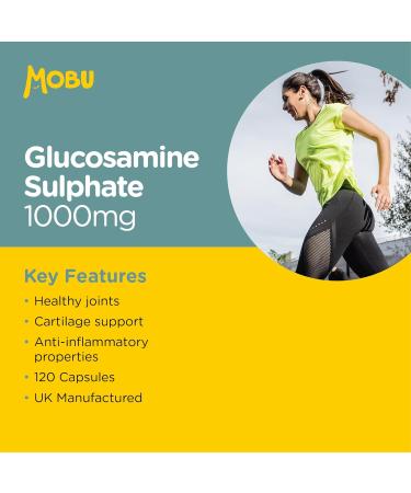 Glucosamine Sulphate 2KCL 1000mg 120 Capsules - Joint Health Supplement - GMP Approved - UK Made - Letterbox Friendly | MOBU - Buy Online on GoSupps.com