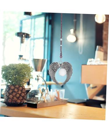 Anneome crystal pendant christmas hanging wing decor memorial ornaments with wings hanging wing ornament 39x6.5cm Violet - Buy Online on GoSupps.com