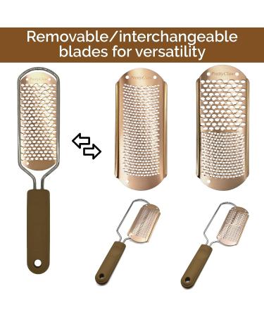 PrettyClaw Callus Remover Foot File - Pedicure Tool for Dead Skin & Corn Removal with 3 Blades, Free Pouch & Nail File - Buy Online on GoSupps.com