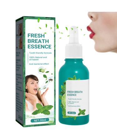 Breath ener | Long-Lasting Mouth Spray with Squeeze Pump Head 30ml - Effective Mouthwash Spray for Long Time Breath