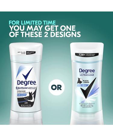 Degree Women Antiperspirant Pure Clean Deodorant 2.6 oz - Pack of 4 | Protects from Stains - Buy Online on GoSupps.com