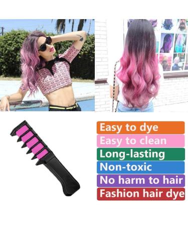 MSDADA Hair Chalk Comb - Temporary Washable Hair Color for Girls Kids with Extensions Clips - Ideal Christmas Birthday Easter Halloween Gift for Girls 6-12 - Buy Online on GoSupps.com
