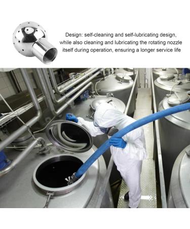 Virtcooy Tank Cleaning Ball Spray Fixed Rotating Sanitary Spray Head Stainless Steel Cleaning Spray Ball for Home Cleaning Maintenance - Buy Online on GoSupps.com