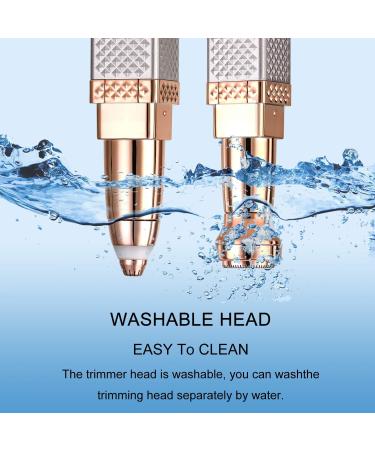 2-in-1 Rechargeable Eyebrow Trimmer & Facial Hair Removal Razor for Women | Painless with LED Light | Ideal for Face, Lips, Nose | Portable & Easy to Use - Buy Online on GoSupps.com
