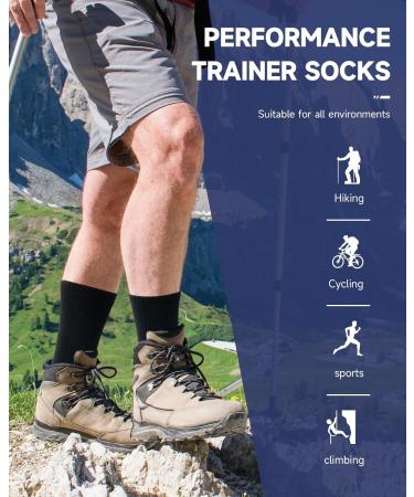 Benirap Cotton Sports Socks for Men & Women | Hiking Running & Bike Socks (6 Pairs) | Breathable Reinforced Design - Sizes 35-50 - Buy Online on GoSupps.com