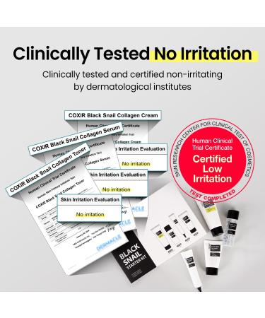  Valentine's Day Gift Set coxir Black Snail Collagen Starter Kit Cleanser Toner Serum & Cream | Repairing Snail Mucin Skincare Set Hydrating Korean Beauty Routine for Women (4-Piece) - Buy Online on GoSupps.com