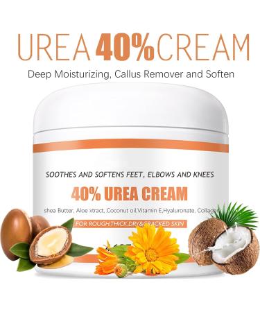 Urea Cream 40 Percent For Feet Urea Foot Cream For Dry Cracked Callus Remover For Dry And Hard Skin Deep Moisturizing For Feet Hands Heels Elbows Nails & Knees 130g - Buy Online on GoSupps.com