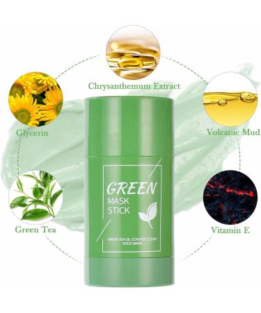  AOOWU AOOWU Eggplant Cleansing Mud Stick Green Tea Mask Green Tea Mask Stick Removes Blackheads for All - Buy Online on GoSupps.com
