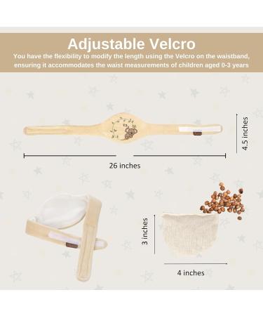Baby Colic Relief for Newborns | 100% Cherry Seed Heated Tummy Wrap & Swaddling Belt Natural Soothing & Calming Solution (Beige - Buy Online on GoSupps.com