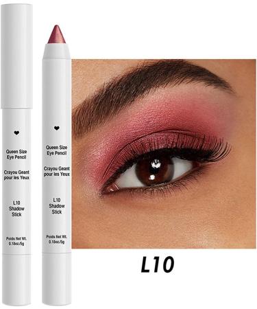 /L 10 Colors Eyeshadow Waterproof Non-Smudge Shimmer Pencil Eyeshadow Stick with Sharpener Colorful Eyeliner Set for Nude Lazy Makeup fit - Buy Online on GoSupps.com