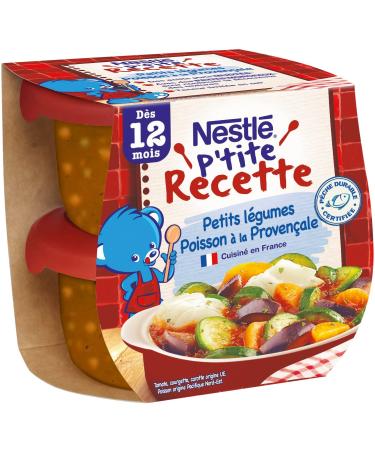 Nestlé Bébé P'tite Recipe Complete Dish Fish with Provencal Style from 12 Months - 2 x 200 g