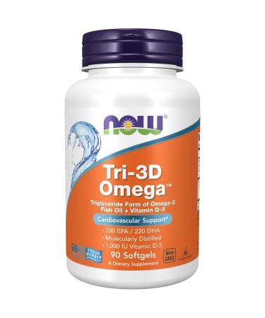 Now Foods Tri-3D Omega 330 EPA/220 DHA 90 Softgels