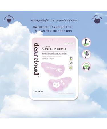 dearcloud UV Block Hydrogel Sun Patches Korean Skincare Sunscreen for Face & Under Eyes (1 Pair / 2 Patches) 2 Count (Pack of 1) - Buy Online on GoSupps.com