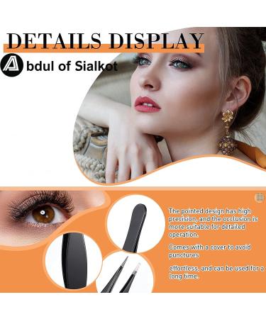 Abdul of Sialkot Pointed Tweezers - Precision Ingrown Hair & Blackhead Removal Tool - Yellow - Buy Online on GoSupps.com